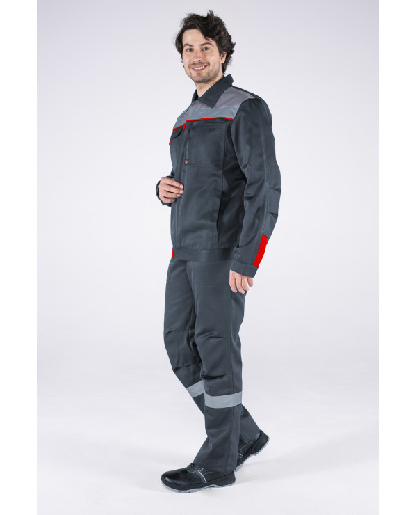 Костюм Фаворит-1 СОП (тк.Смесовая,210) брюки, т.серый/серый