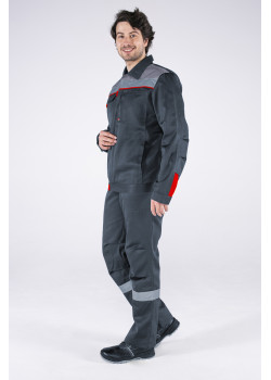 Костюм Фаворит-1 СОП (тк.Смесовая,210) брюки, т.серый/серый