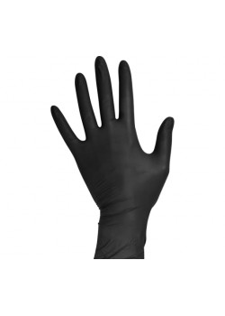 Нитриловые перчатки AVIORA, черные, 4 гр., размер M, 100 шт. 