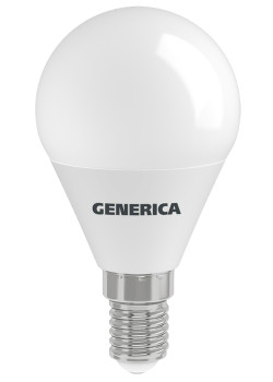 Лампа светодиодная G45 10Вт шар 4000К E14 230В GENERICA LL-G45-10-230-40-E14-G
