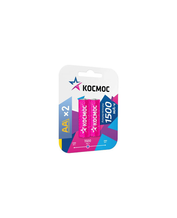 Аккумулятор AA/R6 1900мА.4 NI-MN BP-2 (блист.2шт) КОСМОС KOCR6NIMH(1900MAH)