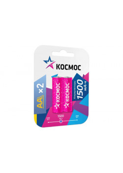 Аккумулятор AA/R6 1900мА.4 NI-MN BP-2 (блист.2шт) КОСМОС KOCR6NIMH(1900MAH)