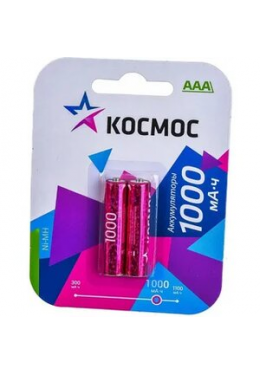 Аккумулятор AAA/R03 1000мА.4 NI-MN BP-2 (блист. 2шт) KOCMOC KOCRO3NIMH(1000MAH)