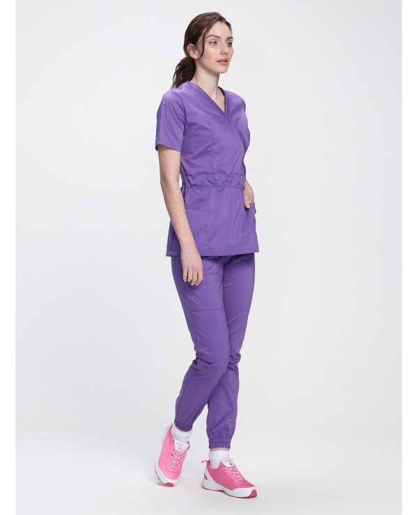 Костюм женский хирургический Модерн-004 (тк.Стрейч,120) MedLine, сиреневый