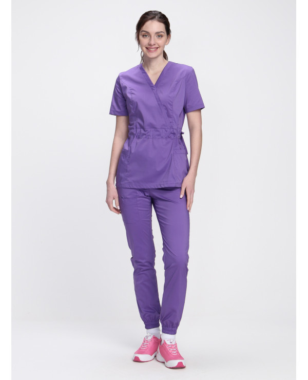 Костюм женский хирургический Модерн-004 (тк.Стрейч,120) MedLine, сиреневый
