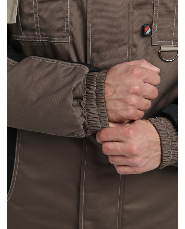 Костюм зимний Мега IMP (тк.Смесовая,240) брюки, коричневый/черный/бежевый