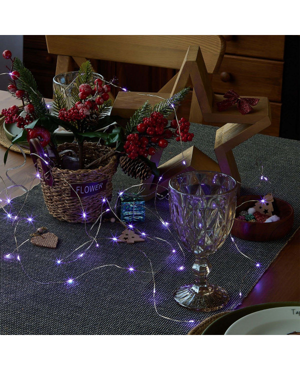 Гирлянда ULD-S0200-020/SСB/2AA PURPLE IP20 DEW